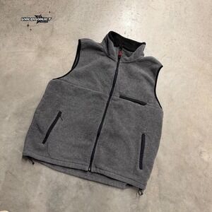 Vintage Eddie Bauer Gray Fleece Vest Mens XXL VTG Made In USA